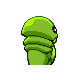 Kakuna shiny back-facing sprite from Pokémon Pearl