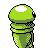 Kakuna shiny back-facing sprite from Pokémon Gold