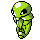 Kakuna shiny front-facing sprite from Pokémon Gold