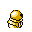 Kakuna back-facing sprite from Pokémon Blue