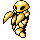 Kakuna front-facing sprite from Pokémon Blue