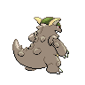 Kangaskhan shiny back-facing sprite from Pokémon Black