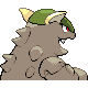 Kangaskhan shiny back-facing sprite from Pokémon Pearl