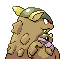 Kangaskhan back-facing sprite from Pokémon FireRed