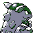 Kangaskhan shiny back-facing sprite from Pokémon Silver