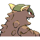 Kangaskhan back-facing sprite from Pokémon SoulSilver