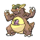 Kangaskhan front-facing sprite from Pokémon SoulSilver