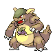 Kangaskhan front-facing sprite from Pokémon Platinum