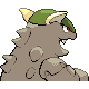 Kangaskhan shiny back-facing sprite from Pokémon Platinum