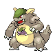Kangaskhan shiny front-facing sprite from Pokémon Platinum