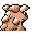 Kangaskhan back-facing sprite from Pokémon Blue