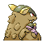 Kangaskhan back-facing sprite from Pokémon Sapphire