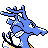 Kingdra back-facing sprite from Pokémon Crystal