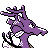 Kingdra shiny back-facing sprite from Pokémon Crystal