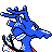 Kingdra back-facing sprite from Pokémon Gold
