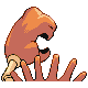 Kingler back-facing sprite from Pokémon Diamond