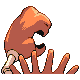 Kingler back-facing sprite from Pokémon HeartGold
