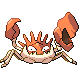 Kingler front-facing sprite from Pokémon HeartGold