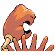 Kingler back-facing sprite from Pokémon Platinum
