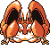 Kingler front-facing sprite from Pokémon Blue
