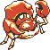 Kingler front-facing sprite from Pokémon Yellow