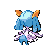 Kirlia shiny back-facing sprite from Pokémon Pearl
