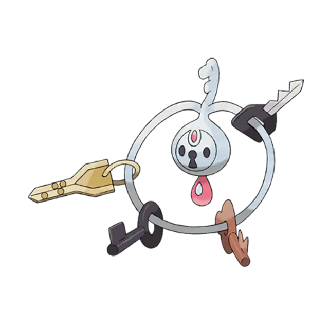Klefki, the Key Ring Pokémon — Steel/Fairy-type Pokémon official artwork