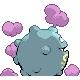 Koffing shiny back-facing sprite from Pokémon Diamond
