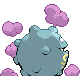 Koffing shiny back-facing sprite from Pokémon HeartGold