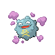 Koffing shiny front-facing sprite from Pokémon HeartGold