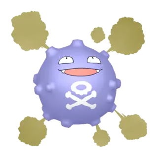 Koffing front-facing sprite from Pokémon Moon