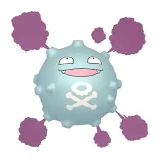 Koffing shiny front-facing sprite from Pokémon Moon