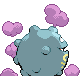 Koffing shiny back-facing sprite from Pokémon Platinum
