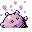 Koffing back-facing sprite from Pokémon Blue