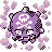 Koffing front-facing sprite from Pokémon Blue