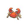 Krabby back-facing sprite from Pokémon Black 2