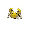 Krabby shiny back-facing sprite from Pokémon White