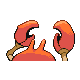 Krabby back-facing sprite from Pokémon Pearl