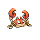 Krabby front-facing sprite from Pokémon Pearl