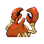 Krabby back-facing sprite from Pokémon FireRed