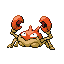 Krabby front-facing sprite from Pokémon FireRed