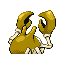 Krabby shiny back-facing sprite from Pokémon FireRed