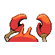 Krabby back-facing sprite from Pokémon SoulSilver
