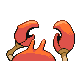 Krabby back-facing sprite from Pokémon Platinum