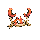 Krabby front-facing sprite from Pokémon Platinum