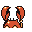 Krabby back-facing sprite from Pokémon Red