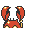 Krabby back-facing sprite from Pokémon Yellow