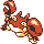 Krabby front-facing sprite from Pokémon Yellow