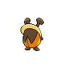 Kricketot shiny back-facing sprite from Pokémon White