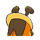 Kricketot shiny back-facing sprite from Pokémon Diamond